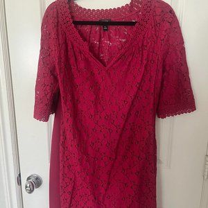 Nicole by Nicole Miller Fushia PINK Lace Dress Size 8